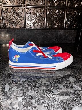 University of Kansas Kids' Red & Blue Canvas Sneakers